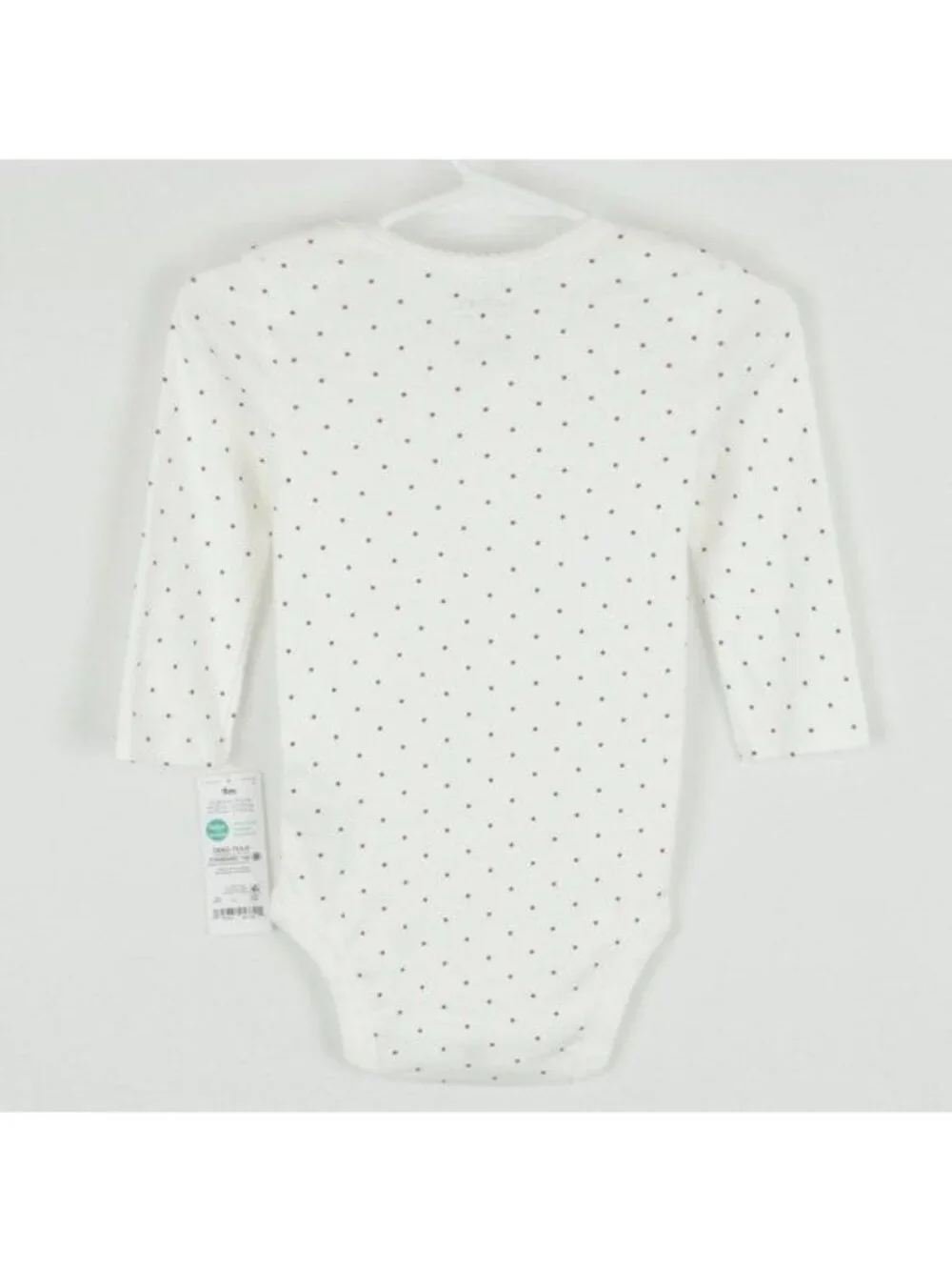 Carter's Infant Size 9 Months White Red Polka Dot Long Sleeve Bodysuit NWT